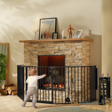 Barrière de Protection pour Poêles à Bois et Cheminées. Ouverture droite