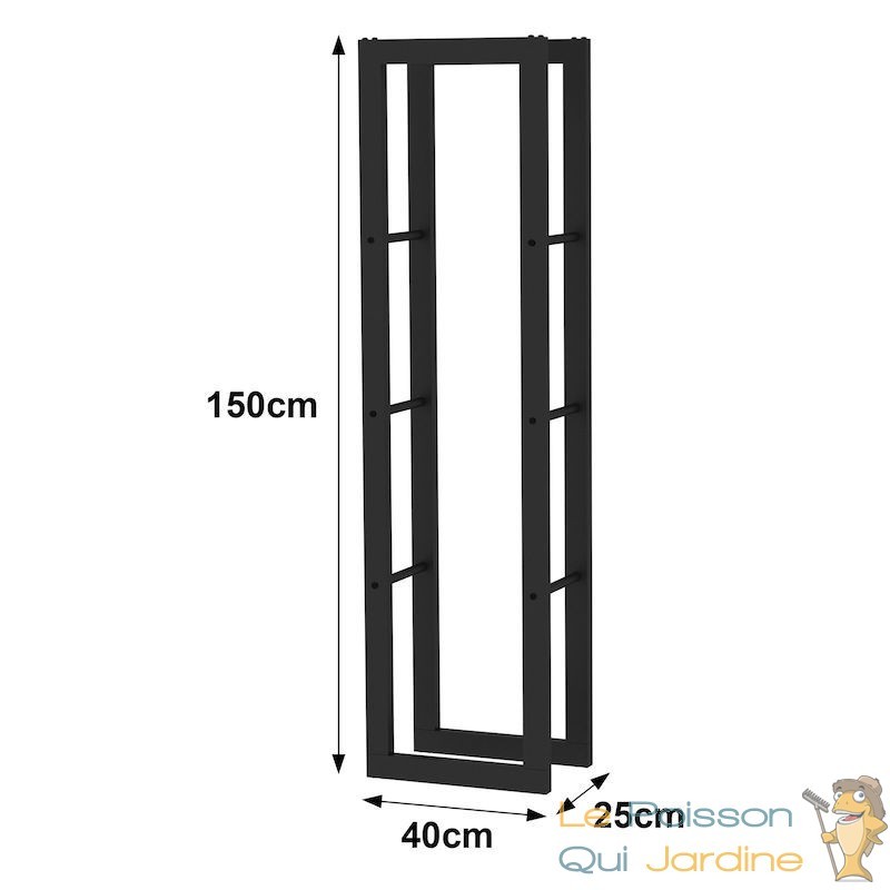 Range Bûches intérieur 150 X 100 . Idéal rangement bois de chauffage - Le  Poisson Qui Jardine