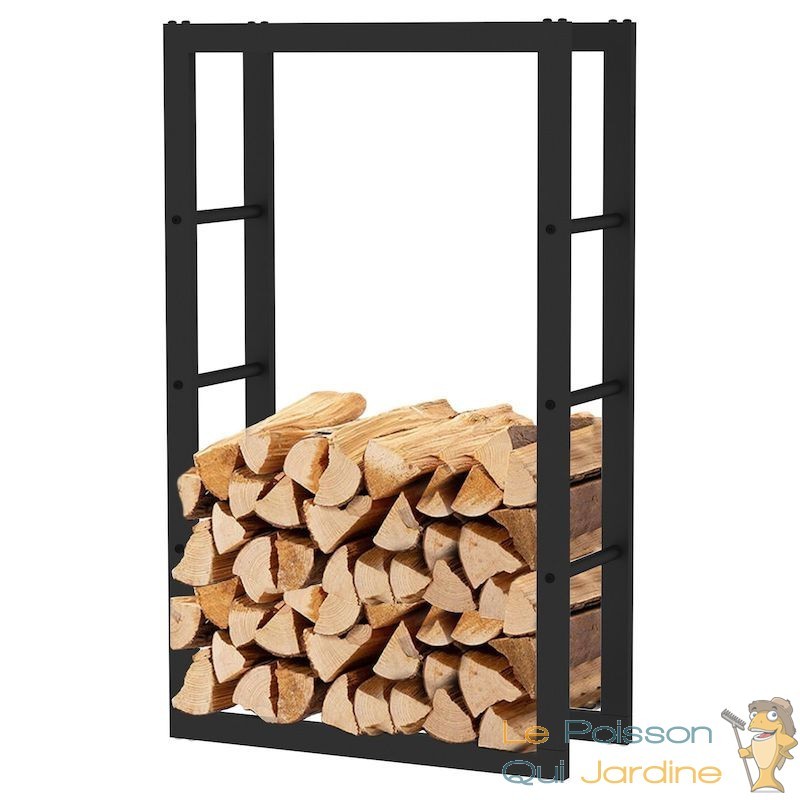 Range Bûches intérieur 94 cm de hauteur . Idéal rangement bois de chauffage  - Le Poisson Qui Jardine