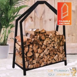 Range Bûches intérieur 78 cm . Portant métal pour rangement bois de chauffage