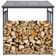 Range Bûches Extérieur 185 X 70 X 185 + Housse. Idéal rangement bois de chauffage
