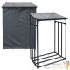 Range Bûches Extérieur 130 X 70 X 185 + Housse. Idéal rangement bois de chauffage