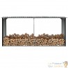Abri Stockage Bûches Extérieur Gris Anthracite 330x92x153 . Idéal rangement bois de chauffage