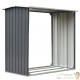 Abri Stockage Bûches Extérieur Gris 172x91x154 . Idéal rangement bois de chauffage