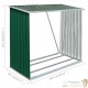 Abri Stockage Bûches Extérieur Vert 163x83x154 . Idéal rangement bois de chauffage