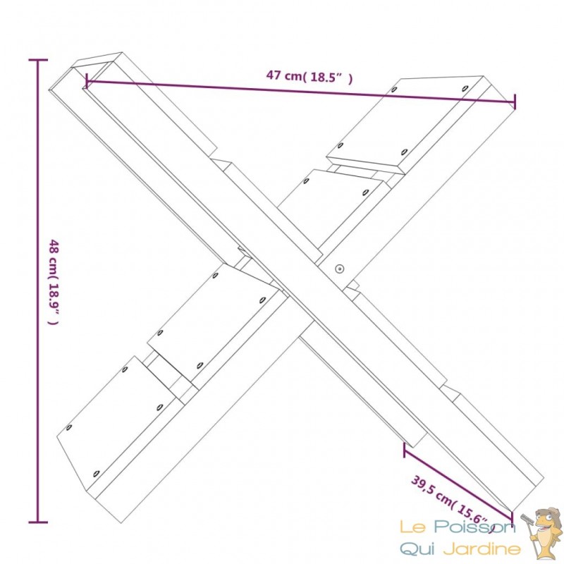 Range Bûches intérieur 94 cm de hauteur . Idéal rangement bois de chauffage  - Le Poisson Qui Jardine