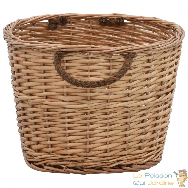 Où trouver un panier à bûches  Panier a buche, Panier bois, Rangement bois  de chauffage