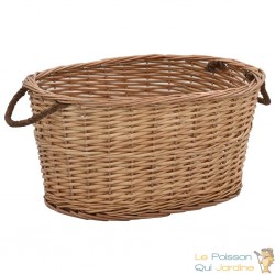 Panier Porte Bûches intérieur 58 cm de long Idéal rangement bois de chauffage