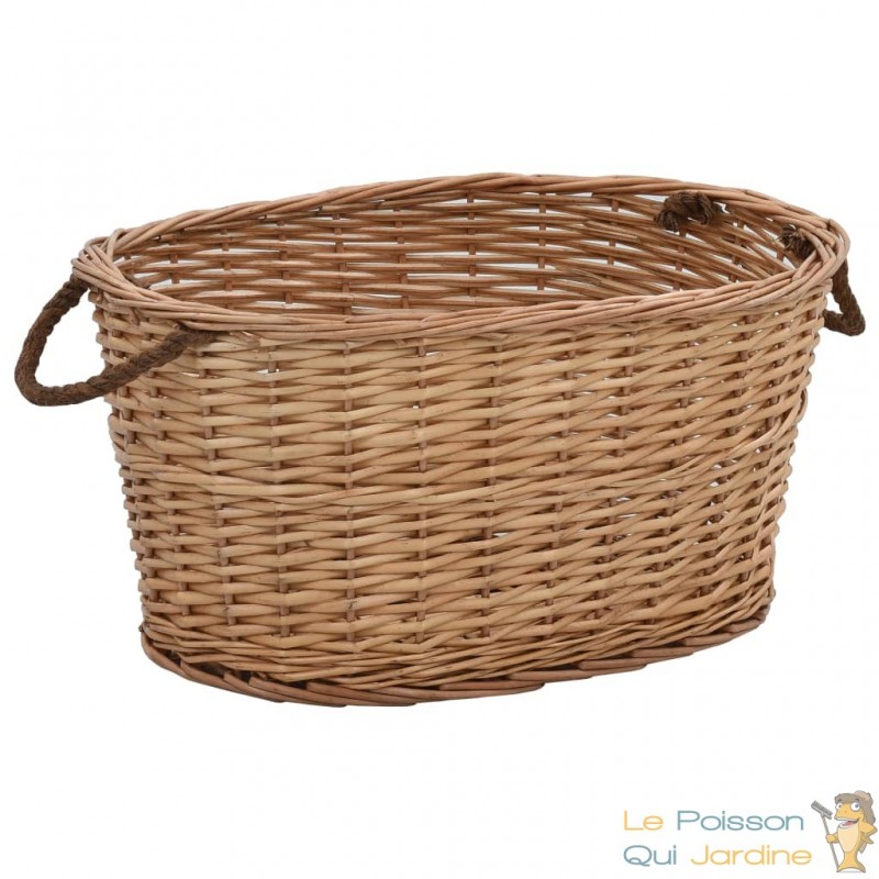 Panier Porte Bûches intérieur 58 cm de long Idéal rangement bois de  chauffage - Le Poisson Qui Jardine