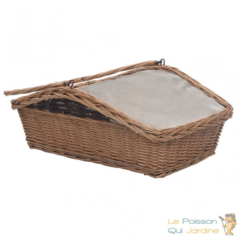 Panier Porte Bûches intérieur 58 cm de long Idéal rangement bois de  chauffage - Le Poisson Qui Jardine