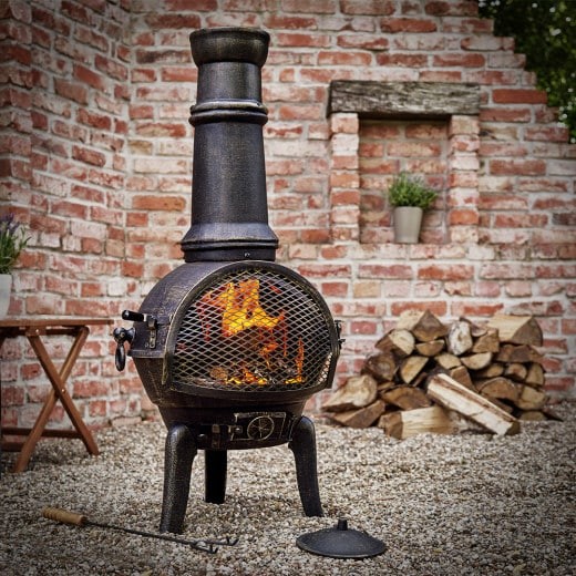 Braséro de jardin et Terrasse 112 cm en fonte Qualité PREMIUM. Super style