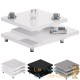 Table Basse de Salon 3 Niveaux pivotant blanc 72 cm