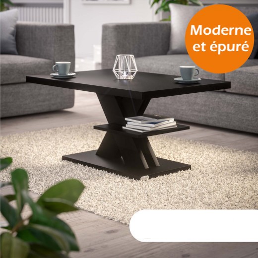 Table Basse Moderne coloris noir : Élégance et Design Épuré