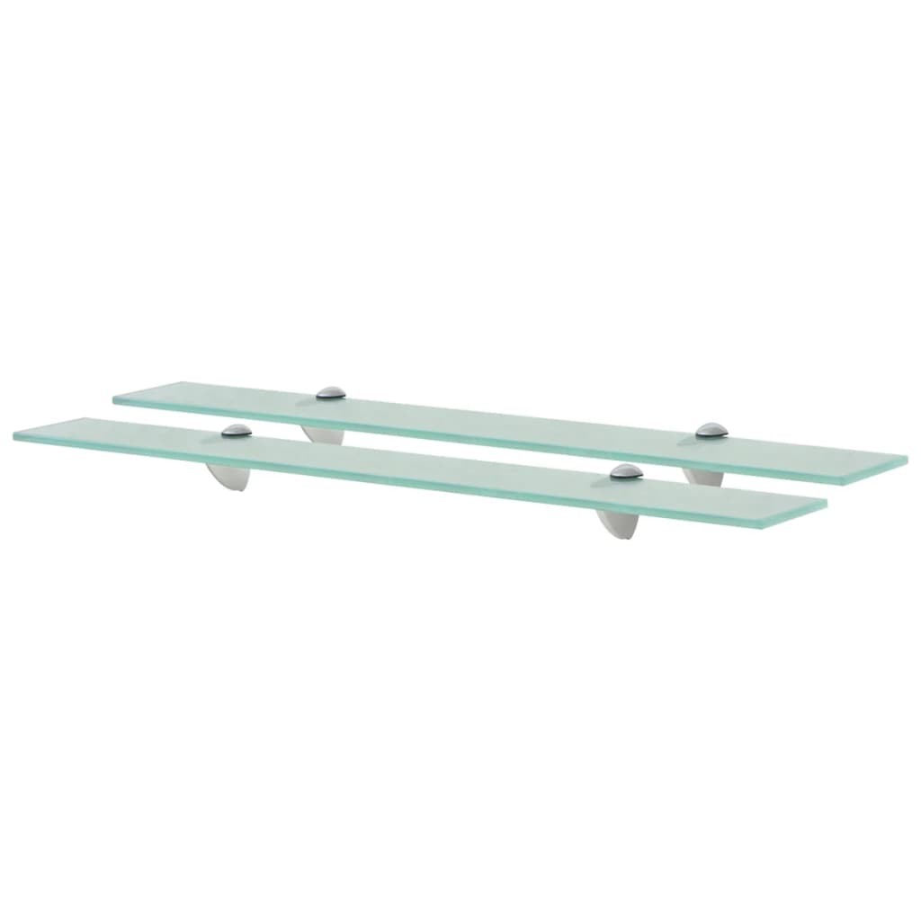 2 Étagères Tablettes en Verre 70 cm transparent à fixer pour une décoration moderne et épurée