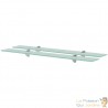 2 Étagères Tablettes en Verre 80 cm transparent à fixer pour une décoration moderne et épurée