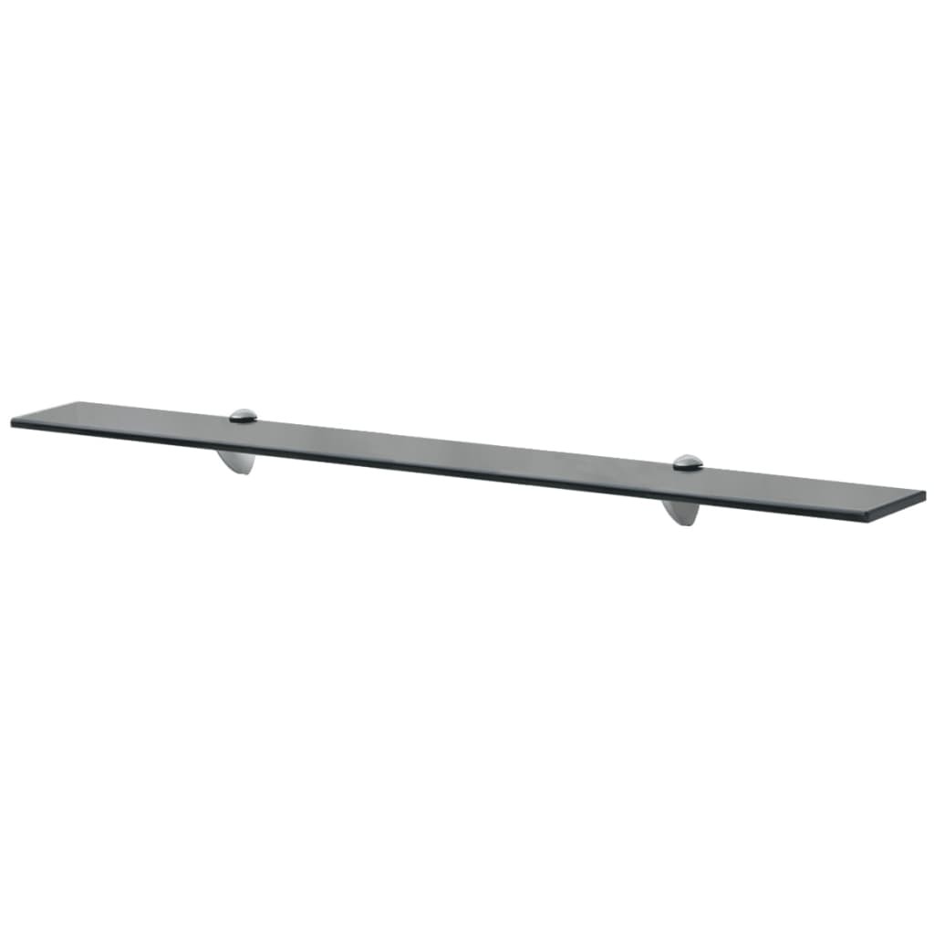 Étagère Tablette en Verre 90 cm Noire à fixer pour une décoration moderne et épurée