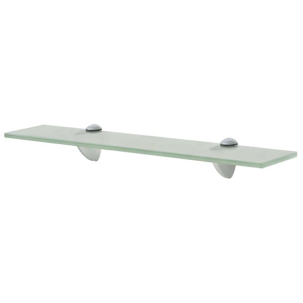 Étagère Tablette en Verre 50 cm Blanche à fixer pour une décoration moderne et épurée