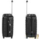 4 Valises de Voyage Solides Noires 25 - 45 - 72 - 108 litres. Pour le voyage court et long