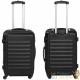 4 Valises de Voyage Solides Noires 25 - 45 - 72 - 108 litres. Pour le voyage court et long