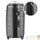 4 Valises de Voyage Solides Grises 25 - 45 - 72 - 108 litres. Pour le voyage court et long