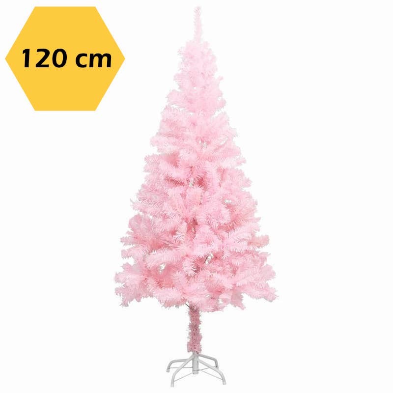 Sapin de Noël Rose artificiel 120 X 65 cm et pied support pour un Noël original.