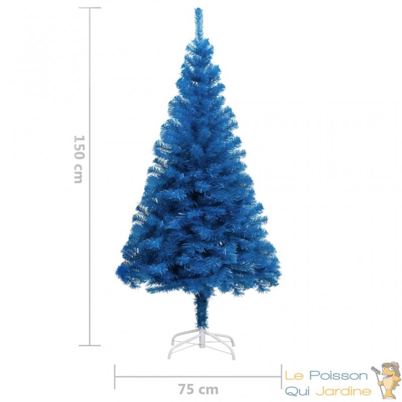 Sapin de Noël Artificiel 150 cm avec Support Pieds en Fer – Legen