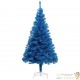 Sapin de Noël Bleu artificiel 150 X 75 cm et pied support pour un Noël original.