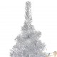 Sapin de Noël Argenté Artificiel 150 X 75 cm et pied support pour un Noël original.