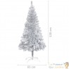 Sapin de Noël Argenté Artificiel 120 X 65 cm et pied support pour un Noël original.