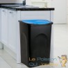 Poubelle domestique 50 l. Bleue et noire. Idéal tri et recyclage