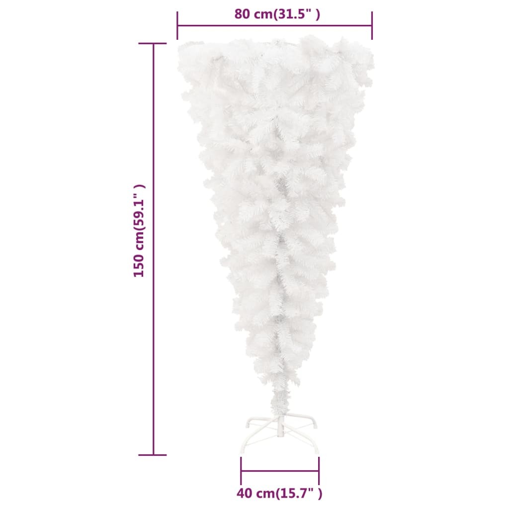 Sapin de Noël Artificiel Blanc Inversé 150 cm : Une Décoration originale pour Noël