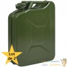 Lot de 2 Jerricans - Bidons à Carburant 20L en Métal Vert. Certifié UN (ONU) et sécurisé