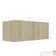 Meuble TV 2 Tiroirs : 80 X 30 X 30 Blanc. A suspendre au mur