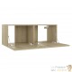 Meuble TV 2 Tiroirs : 80 X 30 X 30 Blanc. A suspendre au mur
