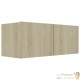 Meuble TV 2 Tiroirs : 80 X 30 X 30 Blanc. A suspendre au mur