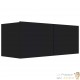 Meuble TV 2 Tiroirs : 80 X 30 X 30 Couleur Noir. A suspendre au mur