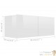 Meuble TV 2 Tiroirs : 80 X 30 X 30 Couleur Blanc Brillant. A suspendre au mur