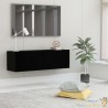 Meuble TV 2 Tiroirs : 100 X 30 X 30 Couleur Noir. A suspendre au mur