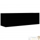 Meuble TV 2 Tiroirs : 100 X 30 X 30 Couleur Noir. A suspendre au mur