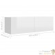 Meuble TV 2 Tiroirs : 100 X 30 X 30 Couleur Blanc Brillant. A suspendre au mur