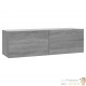Meuble TV 2 Tiroirs : 100 X 30 X 30 Couleur Chêne Gris. A suspendre au mur