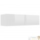 Meuble TV 2 Tiroirs : 120 X 30 X 30 Couleur Blanc Brillant. A suspendre au mur