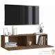 Meuble TV 2 Tiroirs : 120 X 30 X 30 Couleur Chêne Foncé. A suspendre au mur