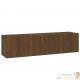 Meuble TV 2 Tiroirs : 120 X 30 X 30 Couleur Chêne Foncé. A suspendre au mur