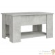 Table Basse Salon Gris Béton Plateau Relevable. Grand Espace de Rangement