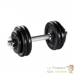 1 haltère Musculation 15 kg. 6 disques, pour une Musculation Efficace