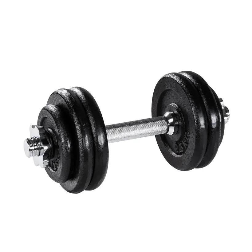 Set haltères courts 20 kg avec disques musculation fitness biceps