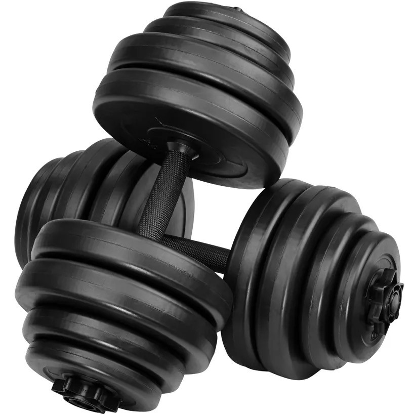 2 haltères Musculation 15 kg Chaque . 8 disques, pour une Musculation Efficace