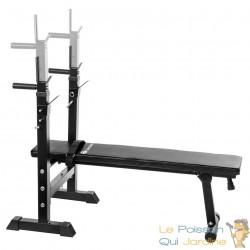 Banc de Musculation Barres d'Haltères et Abdominaux. Confortable et de Qualité