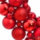 Couronne de Noël 45 cm Rouge. Fabriquée en boules de Noël Incassables